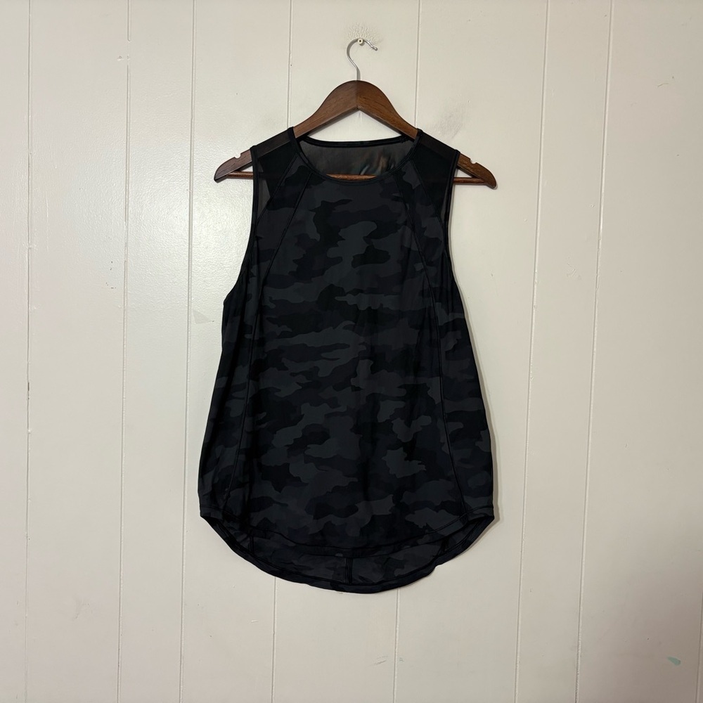 Lululemon Sculpt Tank Heritage 365 Camo Deep Coal Black Sleeveless - Picture 3 of 9